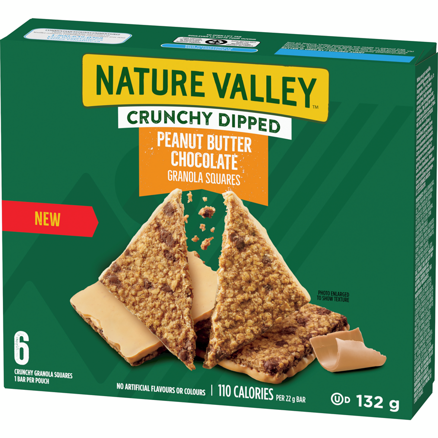 Nature Valley Crunchy Dipped Peanut Butter Chocolate Granola Squares, 132g/4.6 oz
